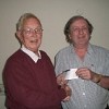 Ron receiving 100 cheque for our 2013 Charity 